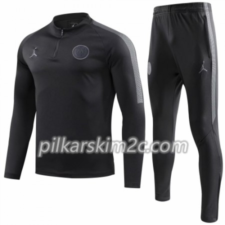 Paris Saint-Germain Komplet Bluzy Treningowe Jordan Czarny 2018-2019